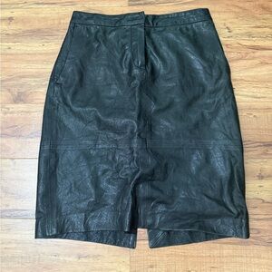 I00% lamb leather Pencil Skirt B16